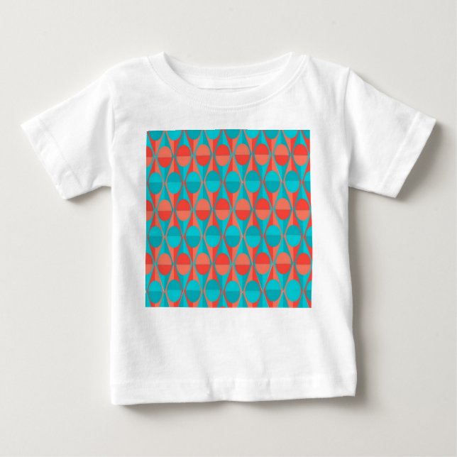 Art-Deco-Kreise und Dreiecke Baby T-shirt (Vorderseite)
