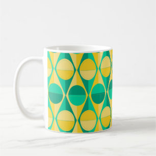 Art-Deco-Kreise und Dreiecke Kaffeetasse