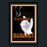 Art Deco Kuban "Habanas" Zigarre Ad 13 x 19 Poster<br><div class="desc">Vintages kubanisches Zigarren Art-Deco-Werbung "Habanas" 13 x 19</div>