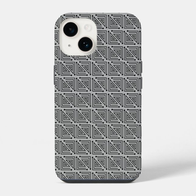 Art Deco Labyrinthe iPhone Hülle (Rückseite)