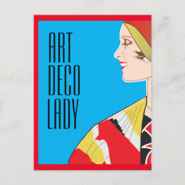 ART DECO LADY Post Card Postkarte