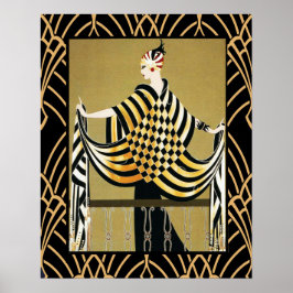 Art Deco Lady Poster