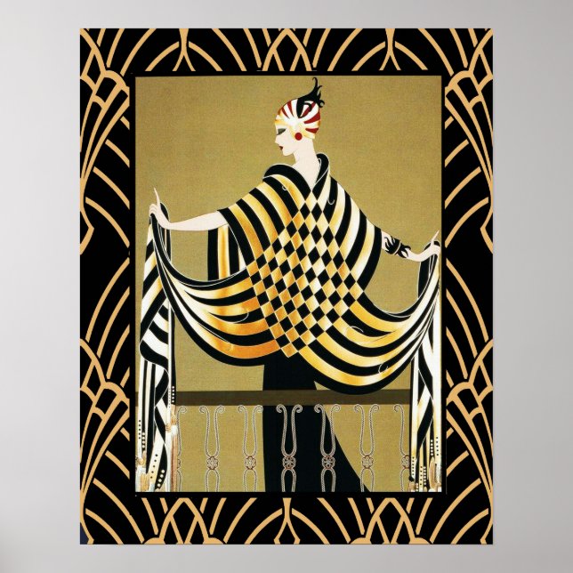 Art Deco Lady Poster (Vorne)