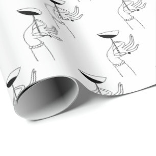 Art Deco Lady's Hand Holding Champagne Glass Geschenkpapier