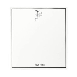 Art Deco Lady's Hand Holding Champagne Glass Notizblock