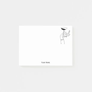 Art Deco Lady's Hand Holding Champagne Glass Post-it Klebezettel