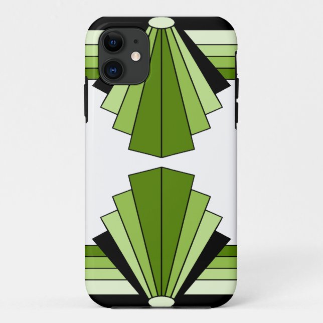 Art Deco Layers in Limes Case-Mate iPhone Hülle (Rückseite)