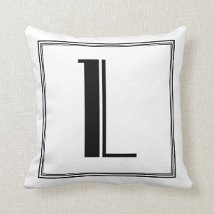 Art Deco Letter L Mit Monogramm Pillow Kissen