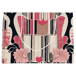 Art Deco Liebe Wrapping Paper Große Geschenktüte