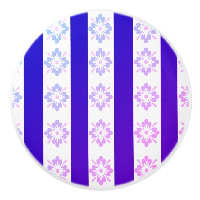 Art Deco Lila Keramik Pull Keramikknauf (Vorderseite)