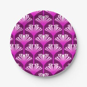 Art Deco Lily, Amethyst Lila und Orchid Pappteller