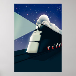 Art Deco Lokomotive Poster