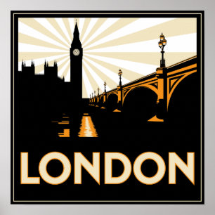 Art Deco London Plakat