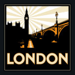 Art Deco London Poster<br><div class="desc">Eine Art-Déco-Werbung inspirierte das Bild von London.</div>