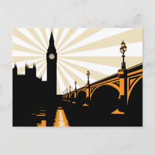 Art Deco London Postkarte