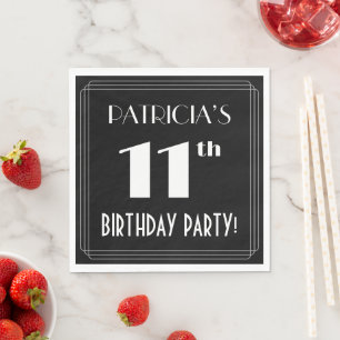 Art Deco Look 11. Geburtstagsparty mit Individuell Serviette