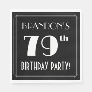 Art Deco Look 79. Geburtstagsparty mit Individuell Serviette