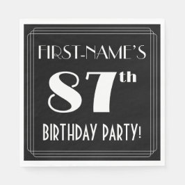 Art Deco Look 87. Geburtstagsparty mit Individuell Serviette