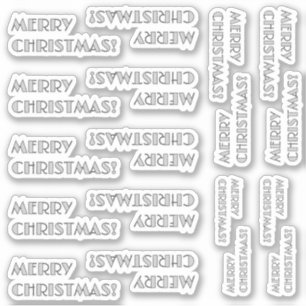 Art Deco  Look "NUR CHRISTMAS!"Aufkleber Aufkleber