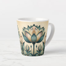 Art Deco Lotus 12oz Tasse