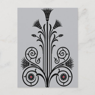 Art Deco Lotus (ägyptisch) Postkarte