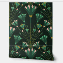 Art Deco Lotus - Jakobsmuschel-Lotus - Smaragdgrün