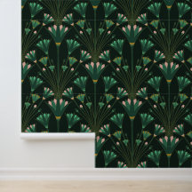 Art Deco Lotus - Jakobsmuschel-Lotus - Smaragdgrün