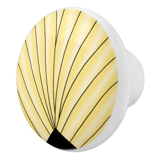 Art Deco Lüfter Design Gelbe Keramik Knock Keramikknauf
