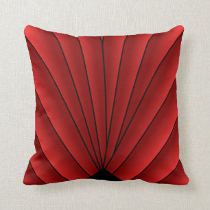 Art Deco Lüfter Design Red Throw Kissen