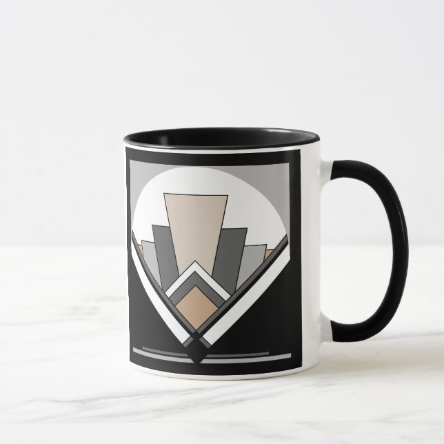 Art-Deco-Lüfterausdruck Tasse (Rechts)