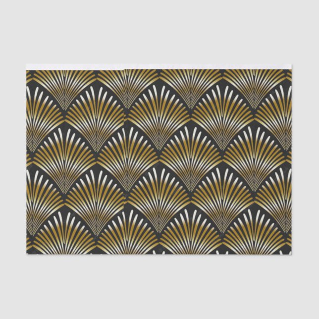 Art Deco Lüfterdesign, Gewebepapier Seidenpapier (Vorderseite)