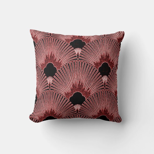 Art Deco Lüfterdesign Pillow Kissen (Vorderseite)