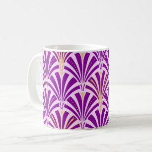 Art-Deco-Lüftermuster - lila und orchid Tasse