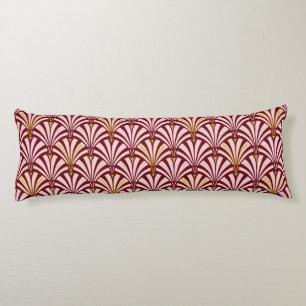 Art-Deco-Lüftermuster - Rosa und Bordeaux Seitenschläferkissen