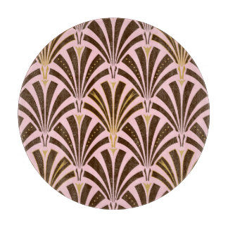 Art-Deco-Lüftermuster - Schokolade auf rosa Schneidebrett