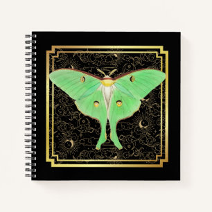 Art Deco Luna Moth Notizbuch