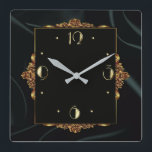 Art Deco Lux Quadratische Wanduhr<br><div class="desc">Großartiges Uhrendesign. Man wird es wie andere Lieben machen. Sie können dieses Design auch für andere Produkte verwenden, die Sie mögen, oder Ihren Text anpassen und hinzufügen. Folgen Sie mir für mehr. Vielen Dank. Ich wünsche Ihnen einen schönen Tag.</div>
