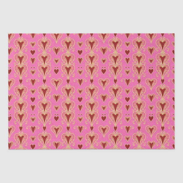 Art Deco Luxe Herz Tissue Paper Seidenpapier (Vorderseite)