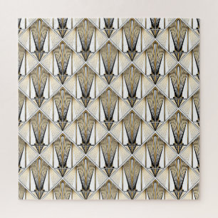 Art Deco, luxuriöses Goldmotiv Puzzle