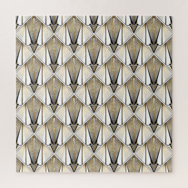 Art Deco, luxuriöses Goldmotiv Puzzle (Vertikal)
