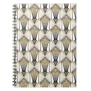 Art Deco, Luxus-Goldmotiv Notizblock