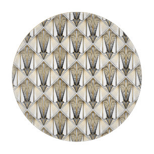 Art Deco, Luxus-Goldmotiv Schneidebrett