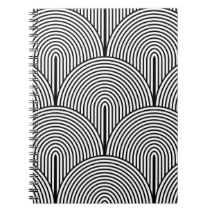 Art Deco, Luxus Schwarz Weiß. Notizblock