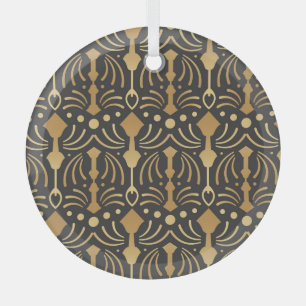 Art Deco Luxus: Vintage japanische Eleganz Ornament Aus Glas