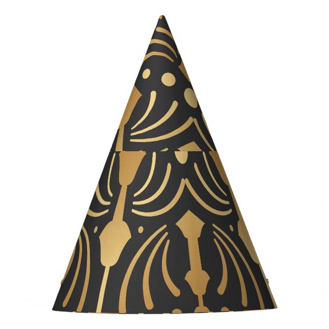 Art Deco Luxus: Vintage japanische Eleganz Partyhütchen (Vorderseite)