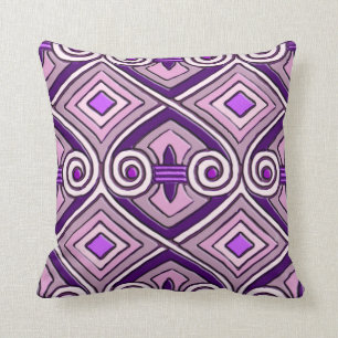 Art Deco macht Persia (helle Purples) Kissen