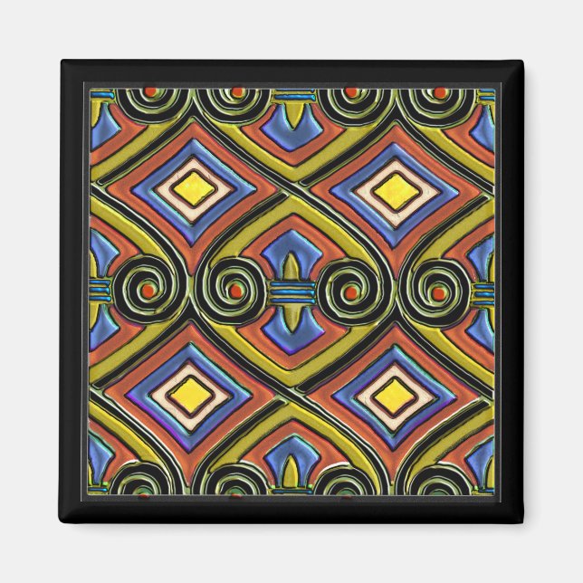 Art Deco macht Persia (mehrfarbig) Magnet (Vorne)