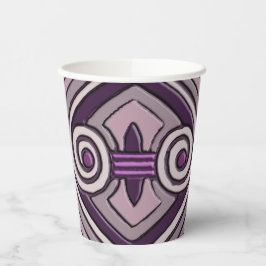 Art Deco macht Persia (Mutation Purples) Pappbecher