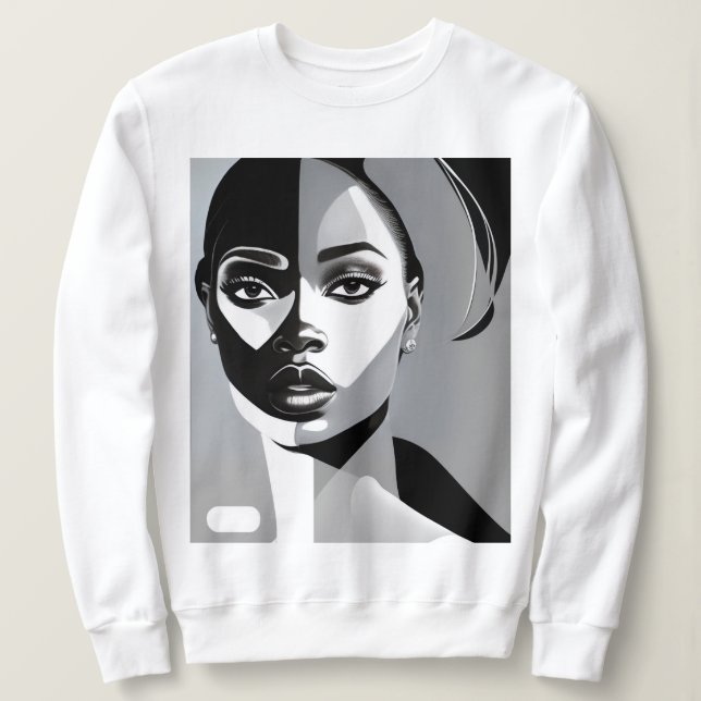 Art Deco Mädchen Sweatshirt (Design vorne)