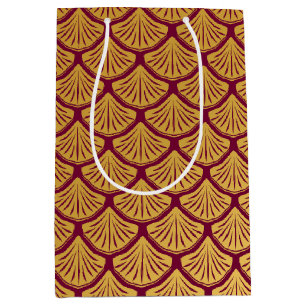 Art Déco Magenta Magenta Mittlere Geschenktüte
